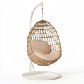 Fauteuil suspendu 105 x 105 x 195 cm en rotin beige pour intérieur style bohème